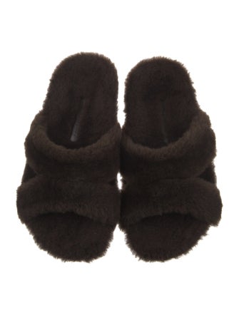 Manolo Blahnik Fur Slides