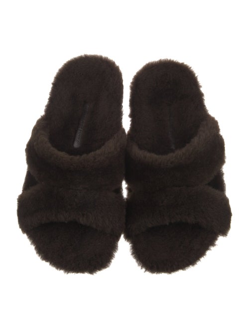 Manolo Blahnik Fur Slides