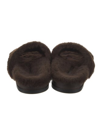 Manolo Blahnik Fur Slides