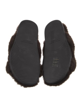 Manolo Blahnik Fur Slides