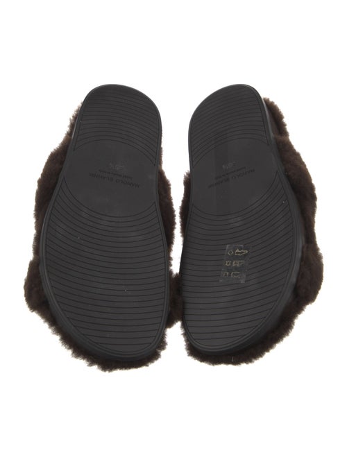 Manolo Blahnik Fur Slides