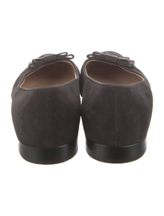 Manolo Blahnik Satin Crystal Embellishments Flats