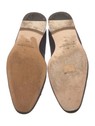 Manolo Blahnik Satin Crystal Embellishments Flats