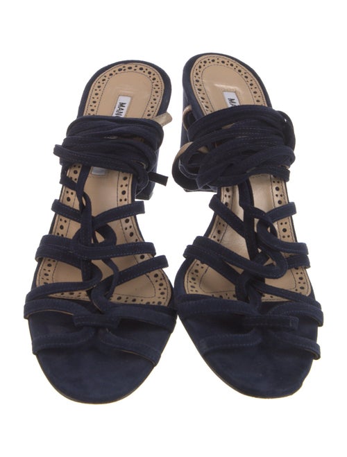 Manolo Blahnik Suede Gladiator Sandals