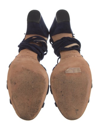 Manolo Blahnik Suede Gladiator Sandals