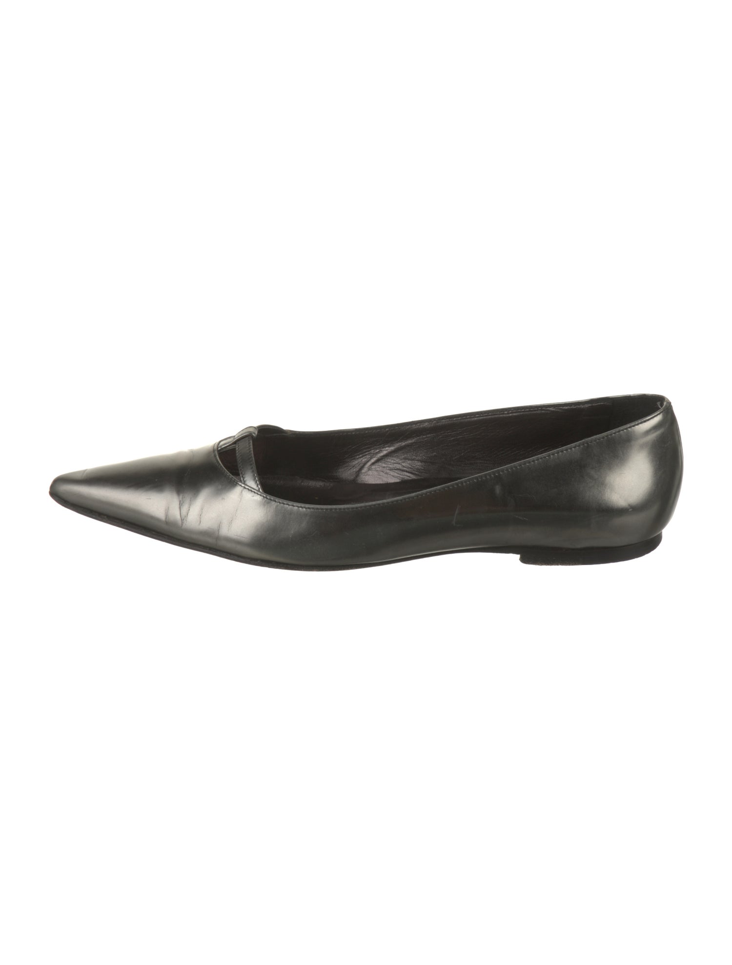 Manolo Blahnik Leather Ballet Flats
