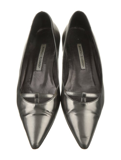 Manolo Blahnik Leather Ballet Flats
