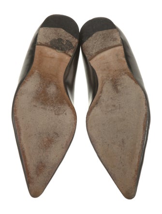 Manolo Blahnik Leather Ballet Flats
