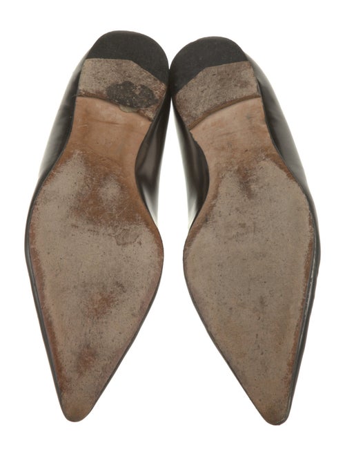 Manolo Blahnik Leather Ballet Flats
