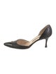 Manolo Blahnik Straw D'Orsay Pumps