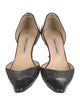 Manolo Blahnik Straw D'Orsay Pumps