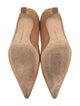 Manolo Blahnik Suede Scalloped Accent Pumps
