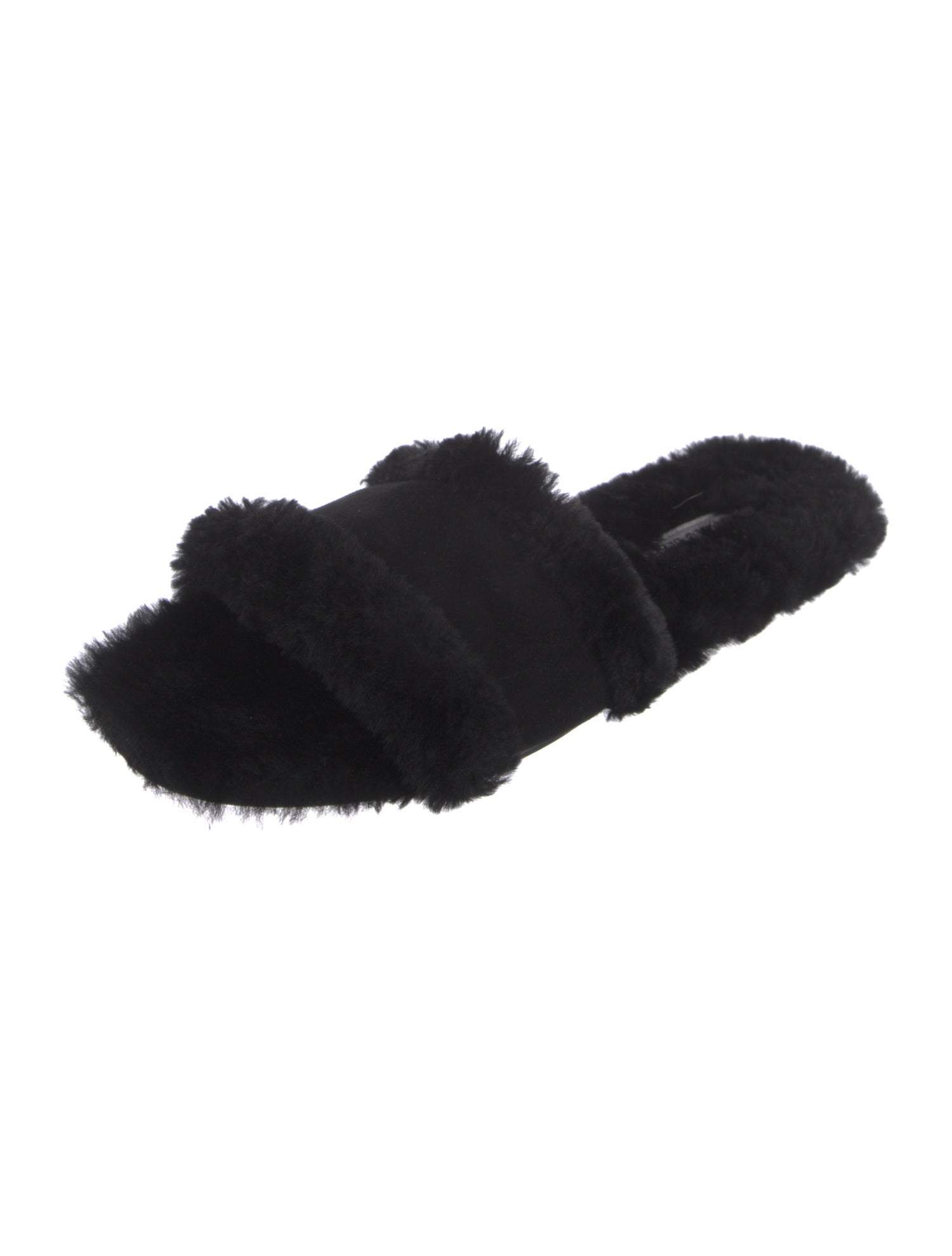 Manolo Blahnik Faux Fur Slides w/ Tags