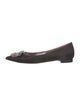 Manolo Blahnik Satin Crystal Embellishments Flats