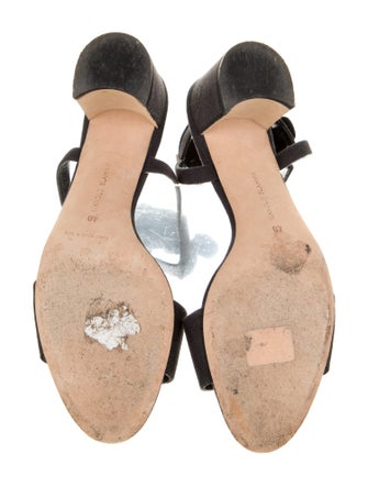 Manolo Blahnik Canvas Pom-Pom Embellishments Sandals