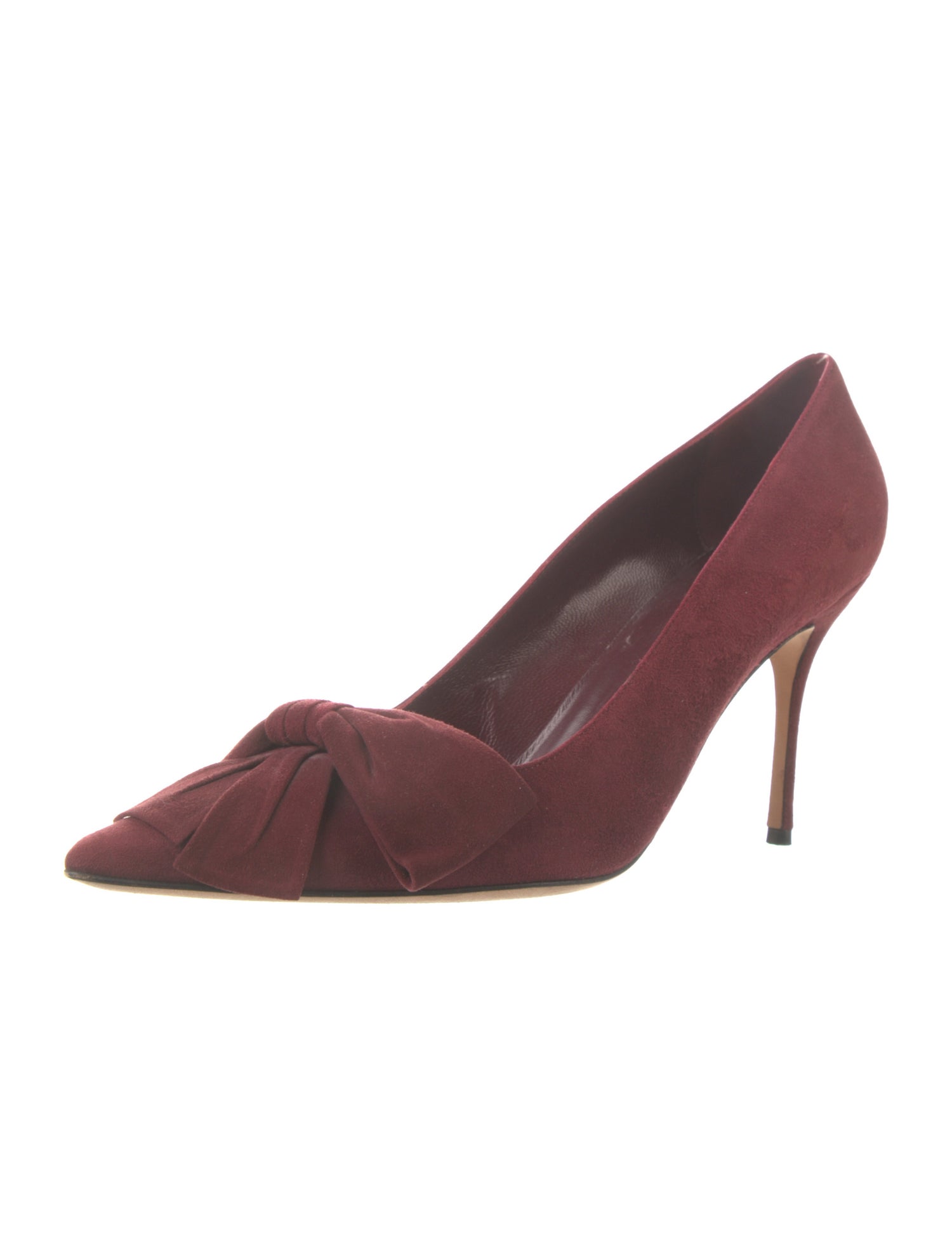 Manolo Blahnik Suede Bow Accents Pumps