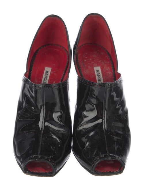 Manolo Blahnik Patent Leather Mules