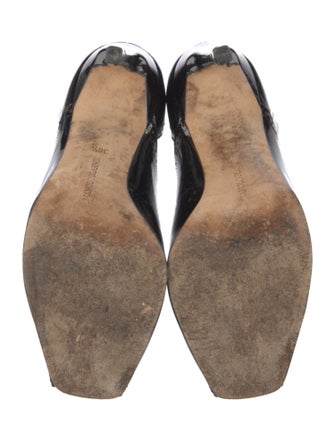 Manolo Blahnik Patent Leather Mules