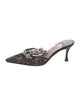 Manolo Blahnik Lace Lace Pattern Mules