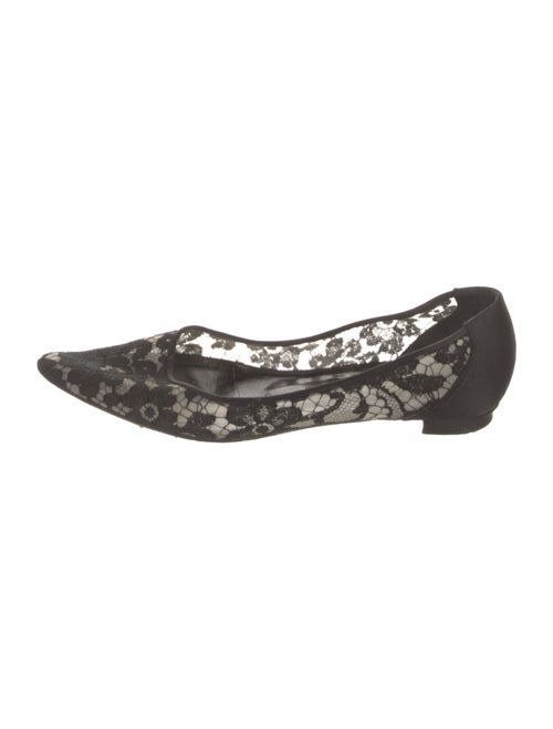 Manolo Blahnik Lace Lace Pattern Flats