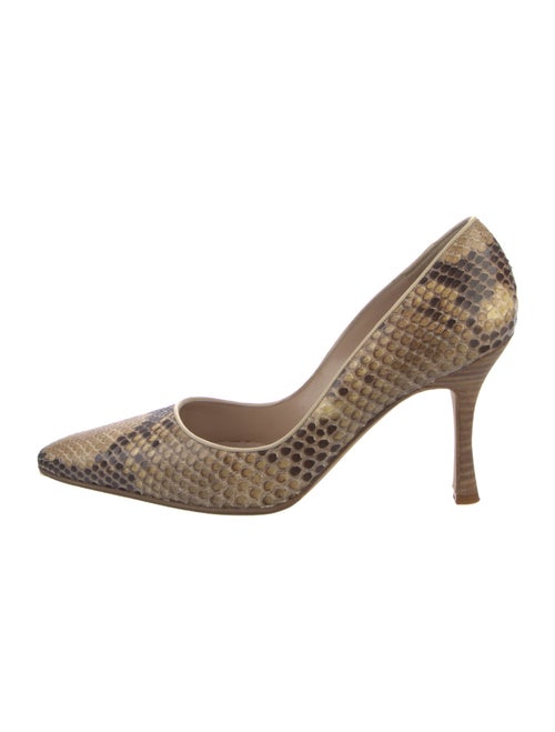 Manolo Blahnik Snakeskin Animal Print Pumps
