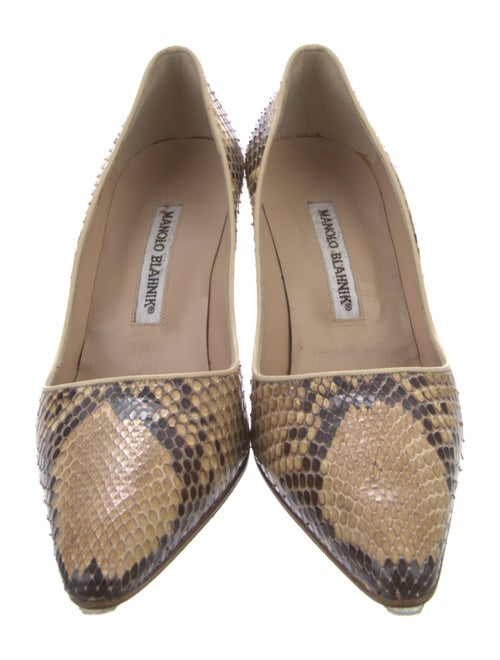 Manolo Blahnik Snakeskin Animal Print Pumps