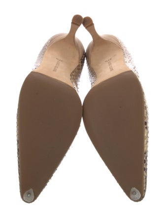 Manolo Blahnik Snakeskin Animal Print Pumps