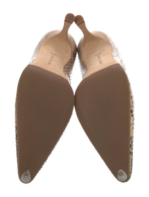 Manolo Blahnik Snakeskin Animal Print Pumps