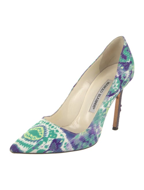 Manolo Blahnik Canvas Tie-Dye Print Pumps