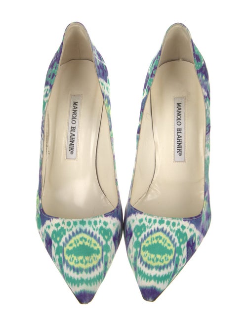 Manolo Blahnik Canvas Tie-Dye Print Pumps