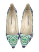 Manolo Blahnik Canvas Tie-Dye Print Pumps