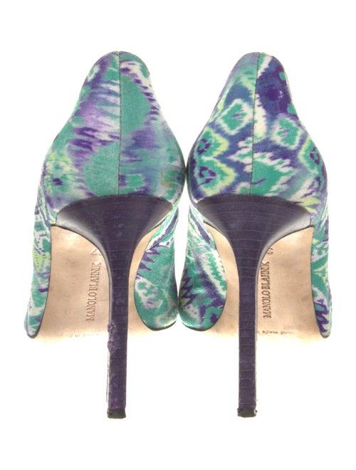 Manolo Blahnik Canvas Tie-Dye Print Pumps