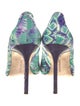 Manolo Blahnik Canvas Tie-Dye Print Pumps