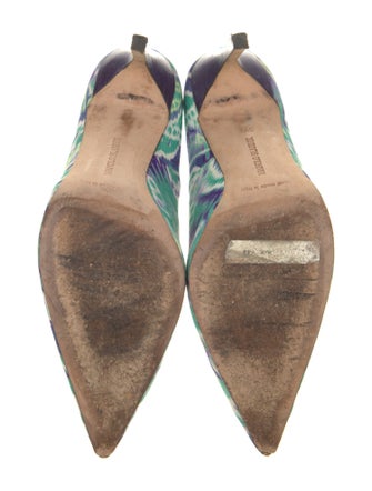 Manolo Blahnik Canvas Tie-Dye Print Pumps