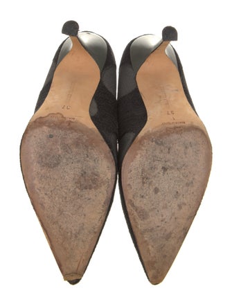 Manolo Blahnik Tweed Printed Pumps