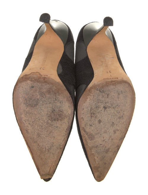 Manolo Blahnik Tweed Printed Pumps