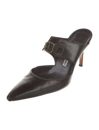 Manolo Blahnik Leather Mules