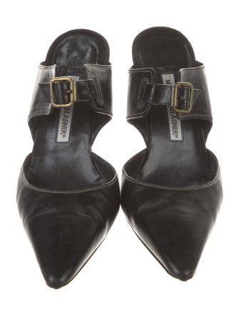 Manolo Blahnik Leather Mules
