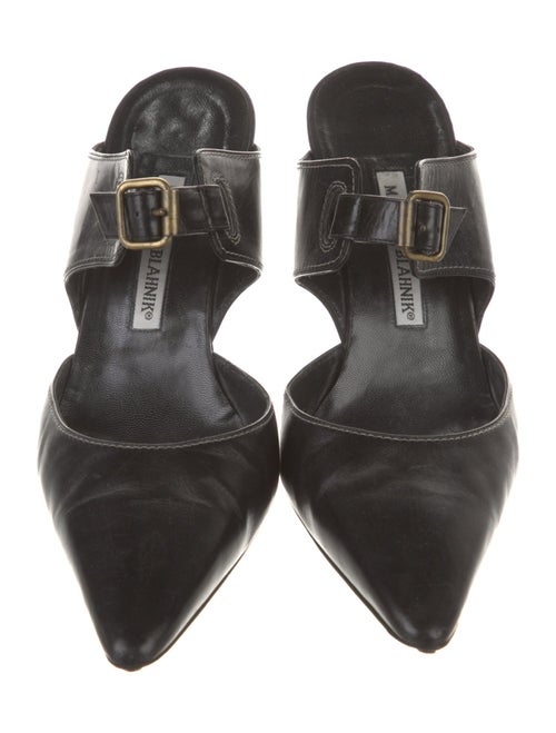 Manolo Blahnik Leather Mules