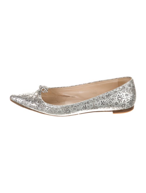 Manolo Blahnik Leather Ballet Flats