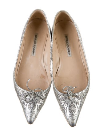 Manolo Blahnik Leather Ballet Flats