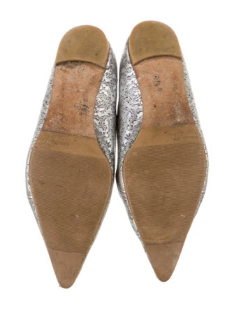 Manolo Blahnik Leather Ballet Flats