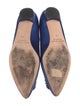 Manolo Blahnik Satin Crystal Embellishments Flats