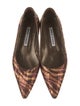 Manolo Blahnik Sequins Animal Print Flats