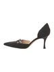 Manolo Blahnik Canvas D'Orsay Pumps