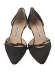 Manolo Blahnik Canvas D'Orsay Pumps