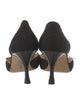 Manolo Blahnik Canvas D'Orsay Pumps