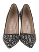 Manolo Blahnik Mesh Polka Dot Print Pumps