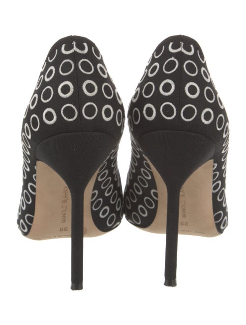 Manolo Blahnik Mesh Polka Dot Print Pumps