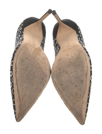 Manolo Blahnik Mesh Polka Dot Print Pumps
